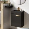 Elita Tiny Set szafka z umywalką komplet 45x61x30cm czarny mat 168300